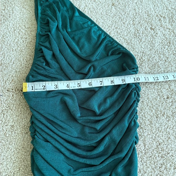 Lioness princess Polly green asymmetrical one shoulder mini ruched dress Xxs - Picture 12 of 16
